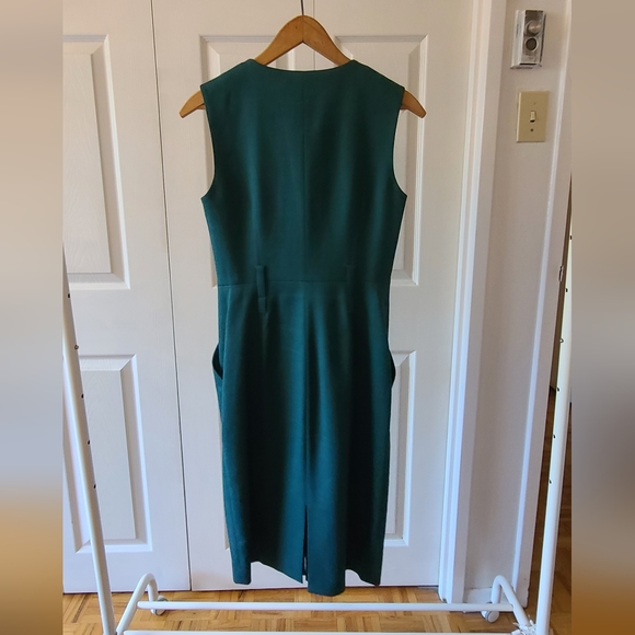 Judith and Charles green work sheath dress - sz 2 - Picture 2 of 9